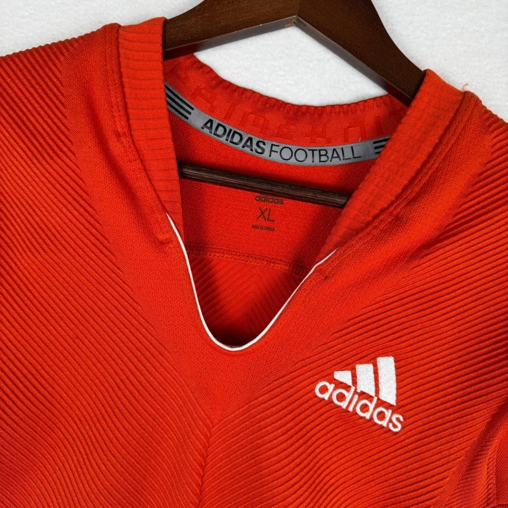 NWOT Adidas Primeknit‎ A1 Football Jersey Mens XL Orange White Compression
